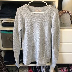 Loft Gray Cable-knit Sweater